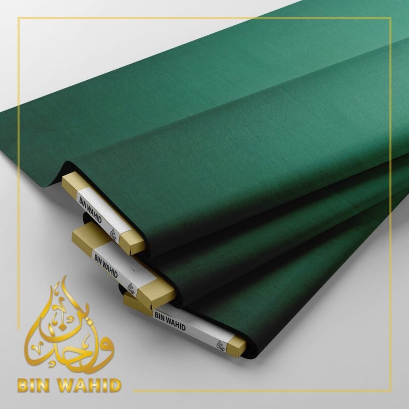 Luxurious Regal Dark Green Fabric by BinWahid – Elegance & Superior Craftsmanship