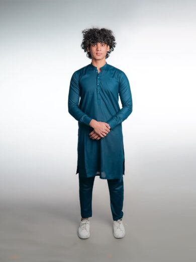 Regal Royal Blue Shalwar Kameez by BinWahid