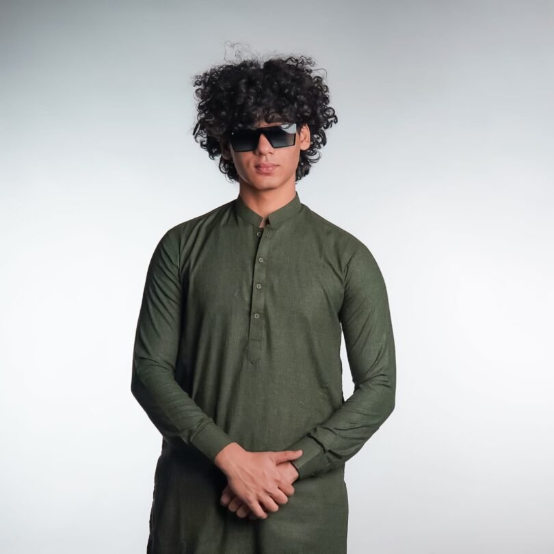 BinWahid Feldgrau Shalwar Kameez – Subtle Sophistication & Timeless Style