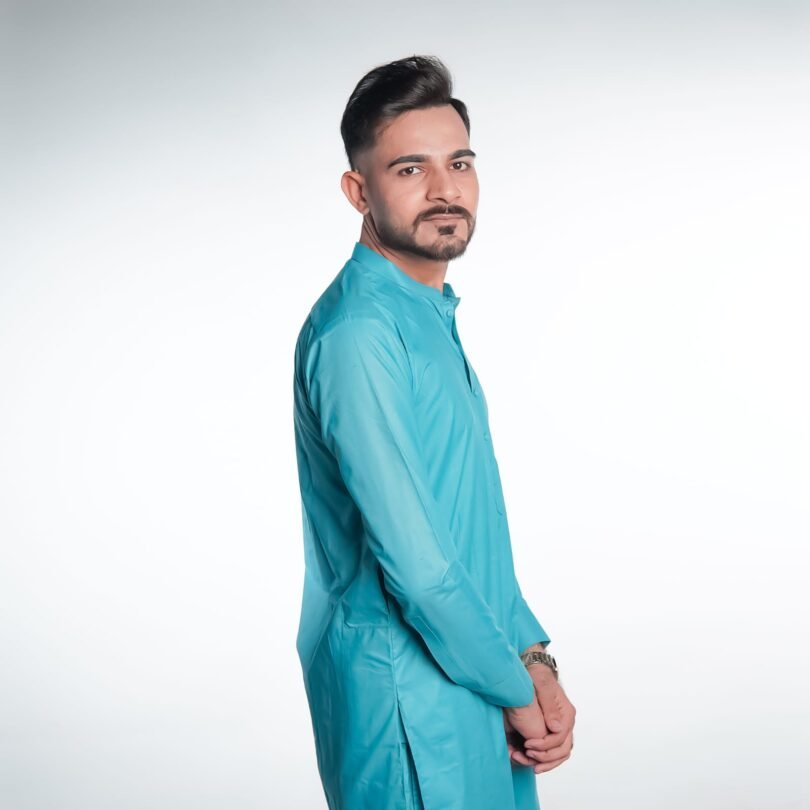 Celeste Blue Shalwar Kameez by BinWahid – Effortless Elegance & Timeless Charm