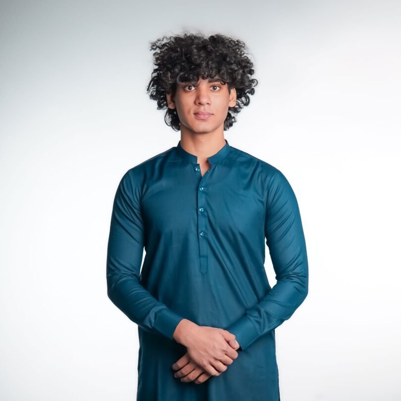 Regal Royal Blue Shalwar Kameez by BinWahid