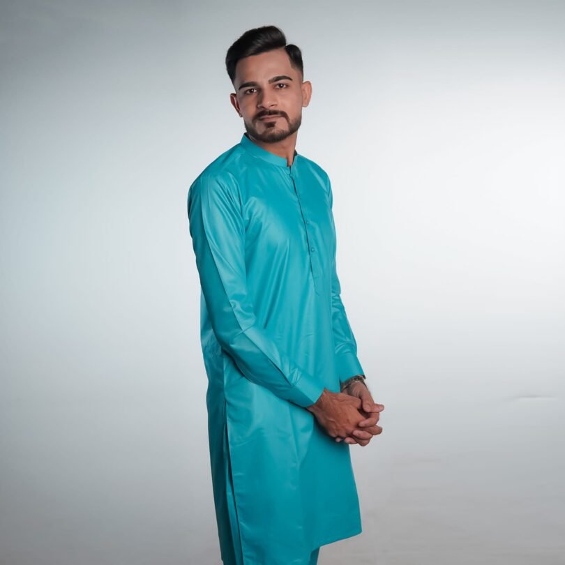 Stylish Blue Green Shalwar Kameez by BinWahid – A Perfect Blend of Elegance & Comfort