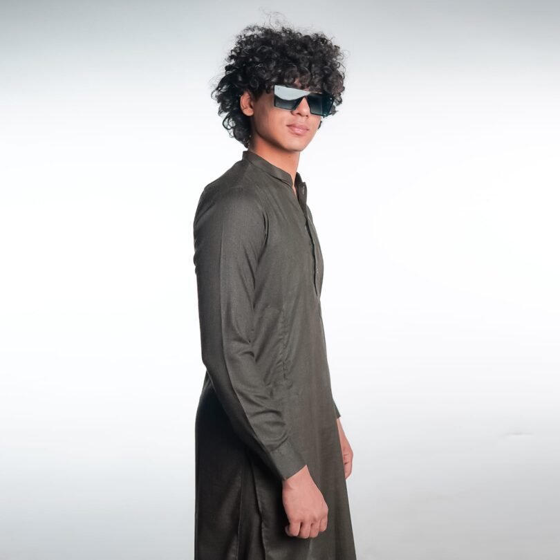 BinWahid Feldgrau Shalwar Kameez – Subtle Sophistication & Timeless Style